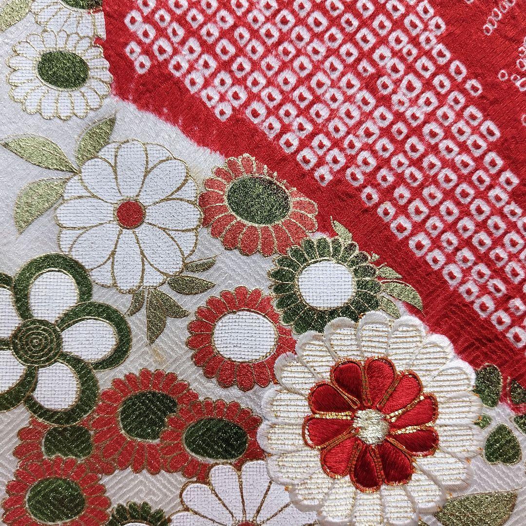 ☆とまとまと☆振袖フルセット(8点)・絞り・古典柄・吉翔文様・金駒刺繍