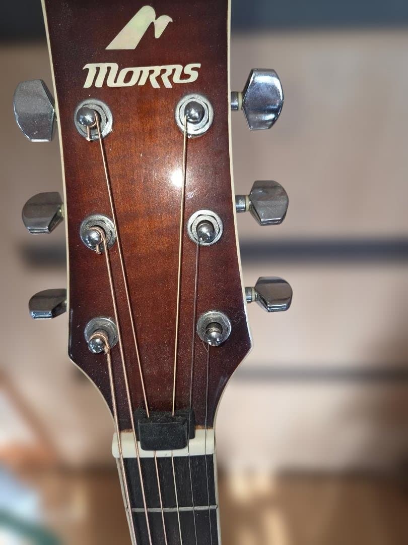 ★MorrisMR-601 エレアコ ギター ショルダーバッグ(合皮？) 付き