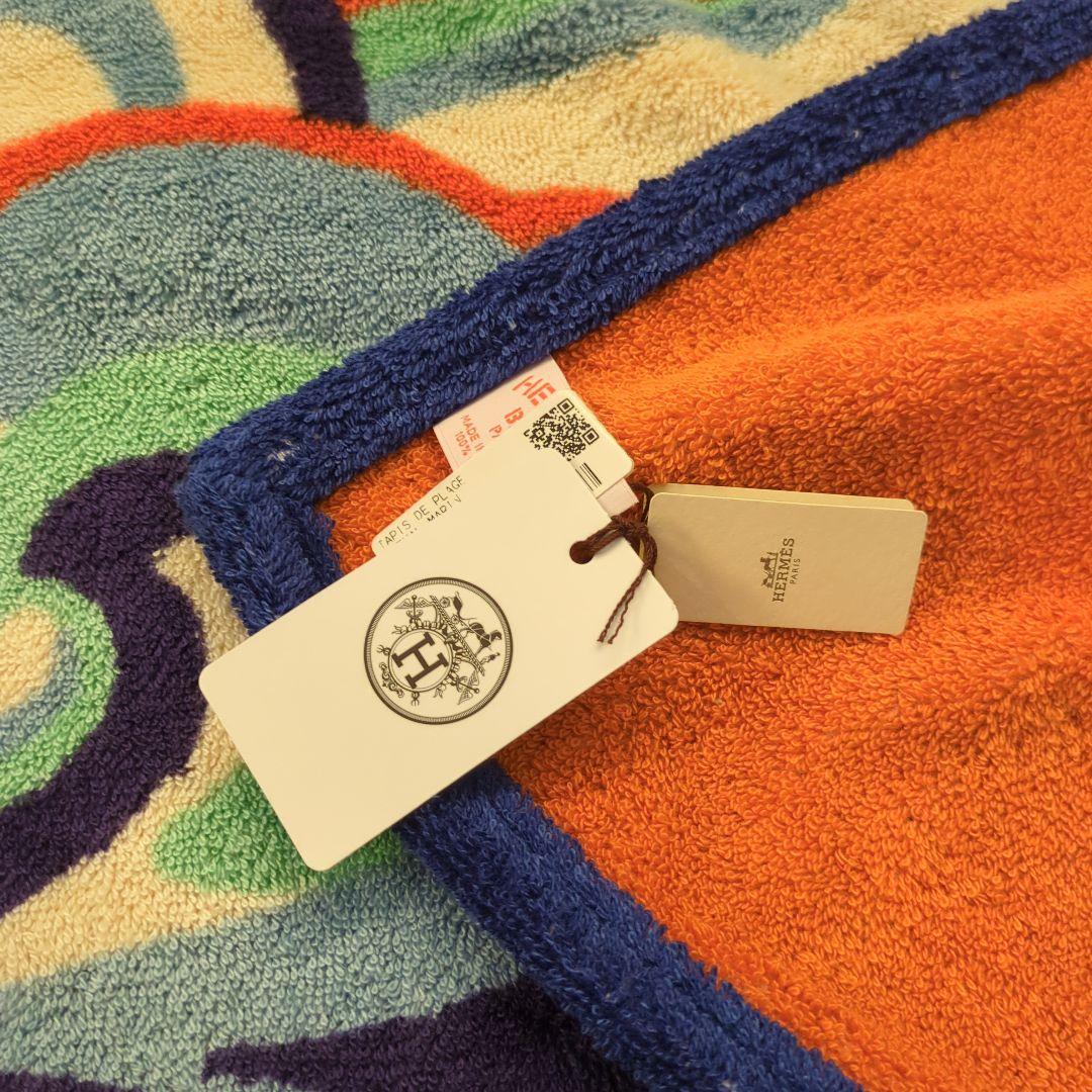 【未使用】Hermès ビーチタオル　約94㌢×152㌢　大判タオル エルメス