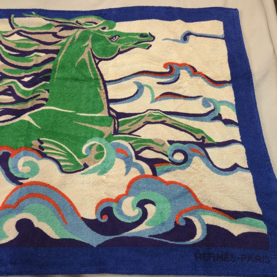 【未使用】Hermès ビーチタオル　約94㌢×152㌢　大判タオル エルメス