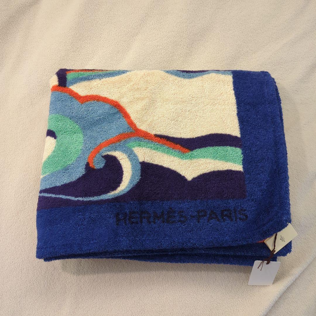 【未使用】Hermès ビーチタオル　約94㌢×152㌢　大判タオル エルメス