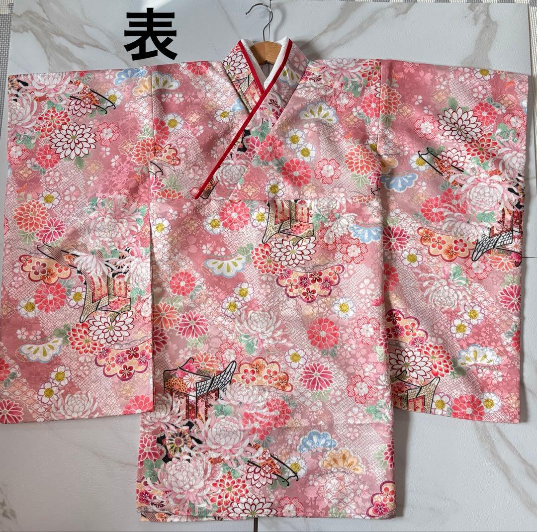 キャサリンコテージ　いにしえ華車・桃✖️赤　草履シューズセット