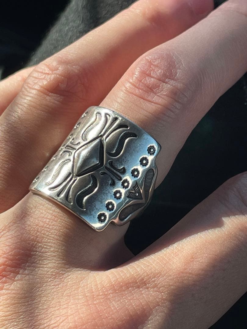 Thomas Curtis ナバホ族 リング スタンプワークトーマスカーティス