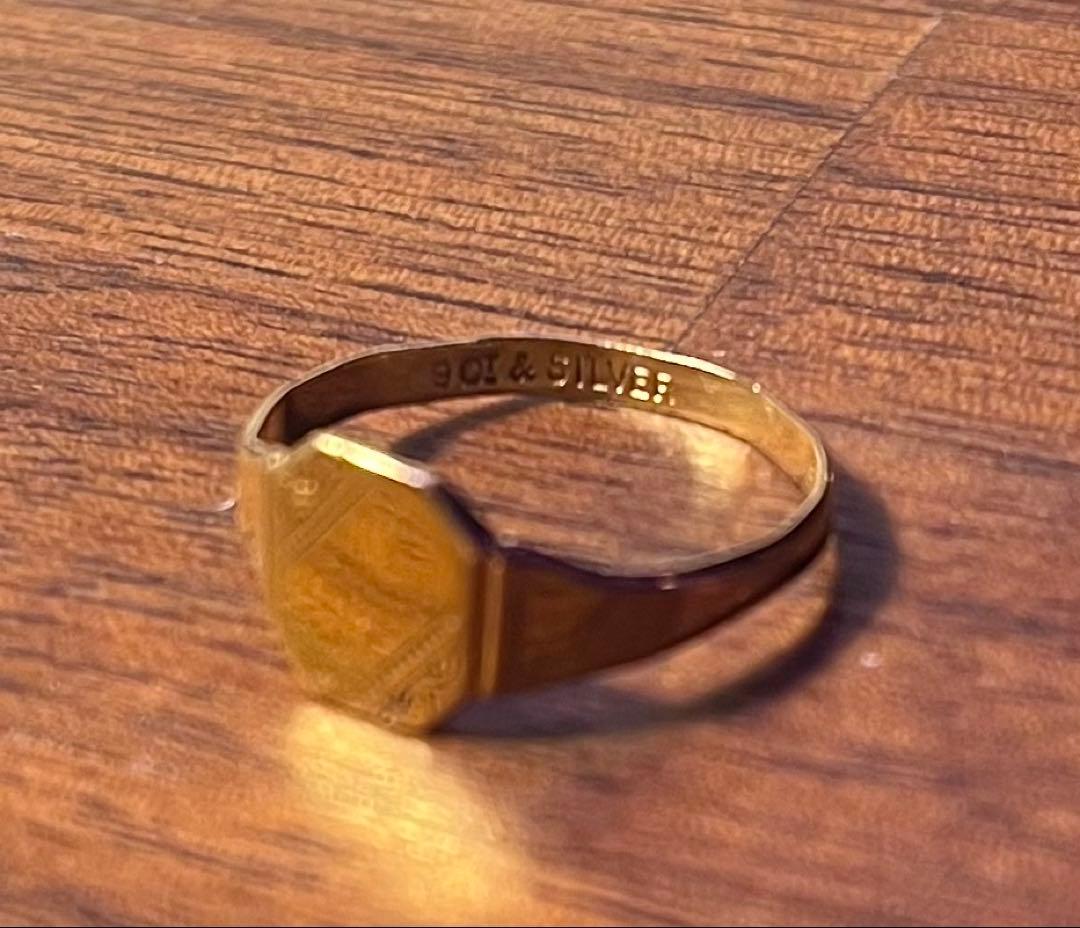 イギリス HG&S製 シグネットリング 9金 11号