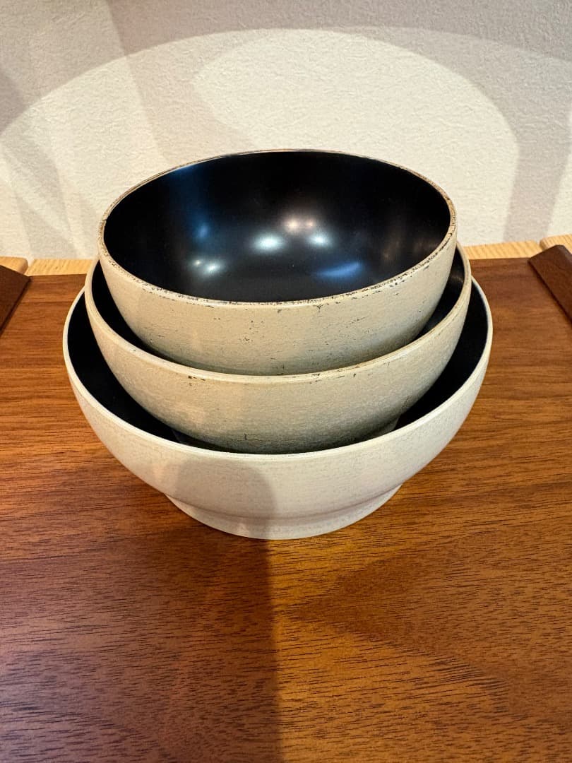 赤木明登 正法寺椀【白漆】セット