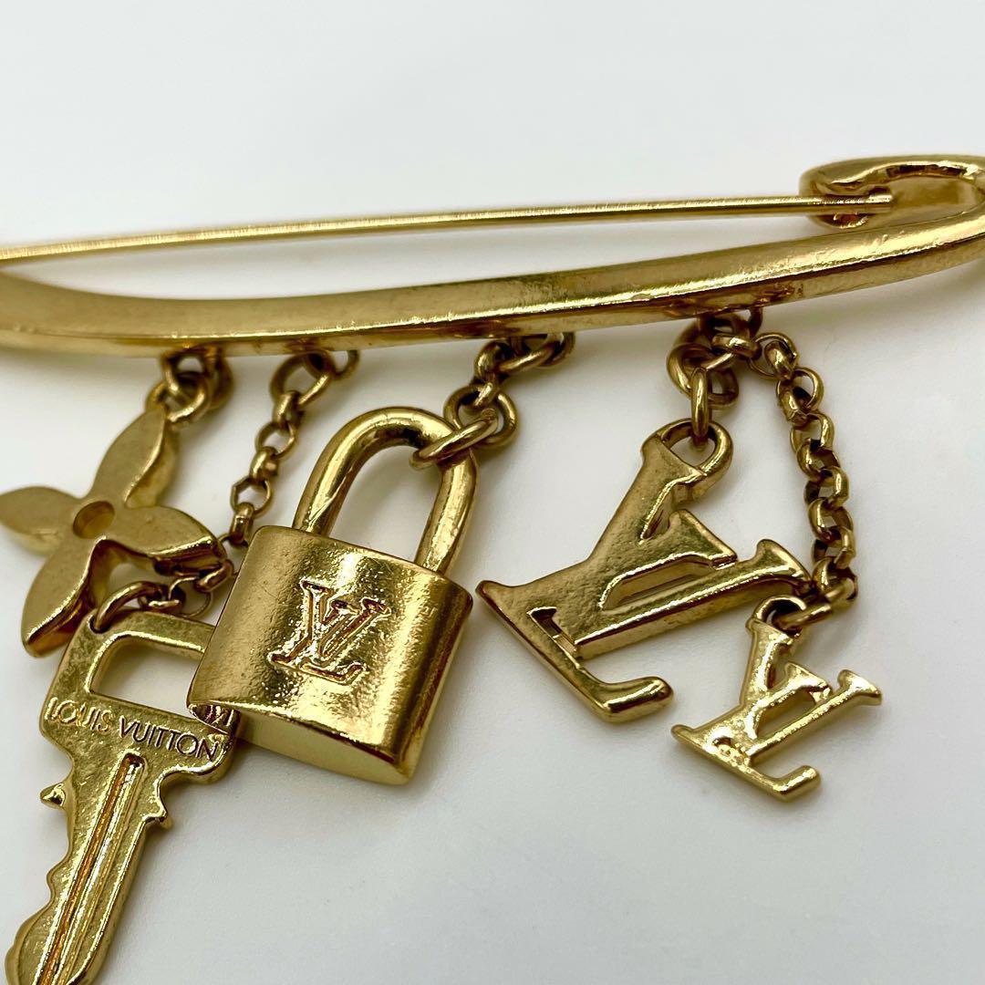 【極美品 鑑定済】ルイヴィトン ピン ブローチ ブロッシュ エバングル ヌリス