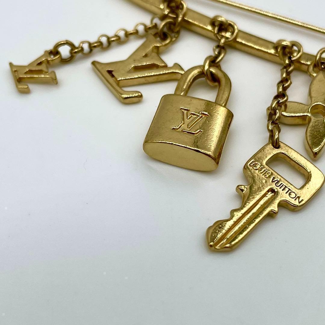 【極美品 鑑定済】ルイヴィトン ピン ブローチ ブロッシュ エバングル ヌリス