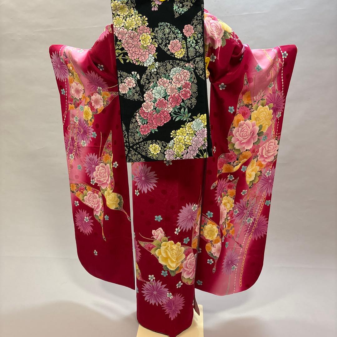 バラと蝶　新品　振袖フルセット