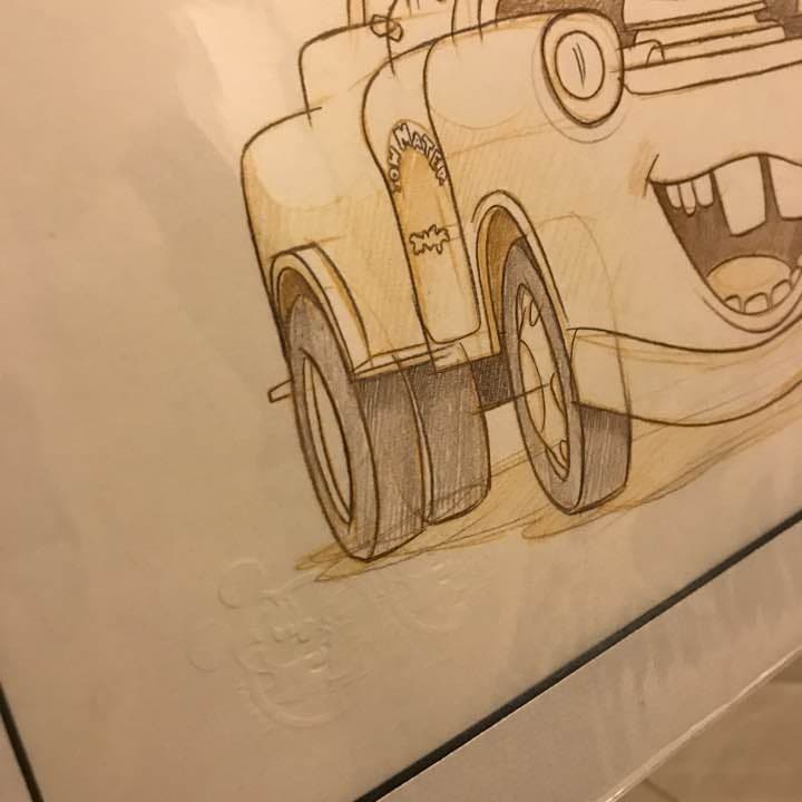 激レア！ メーター 世界に１枚 Art Of Disney カーズ ラフスケッチ
