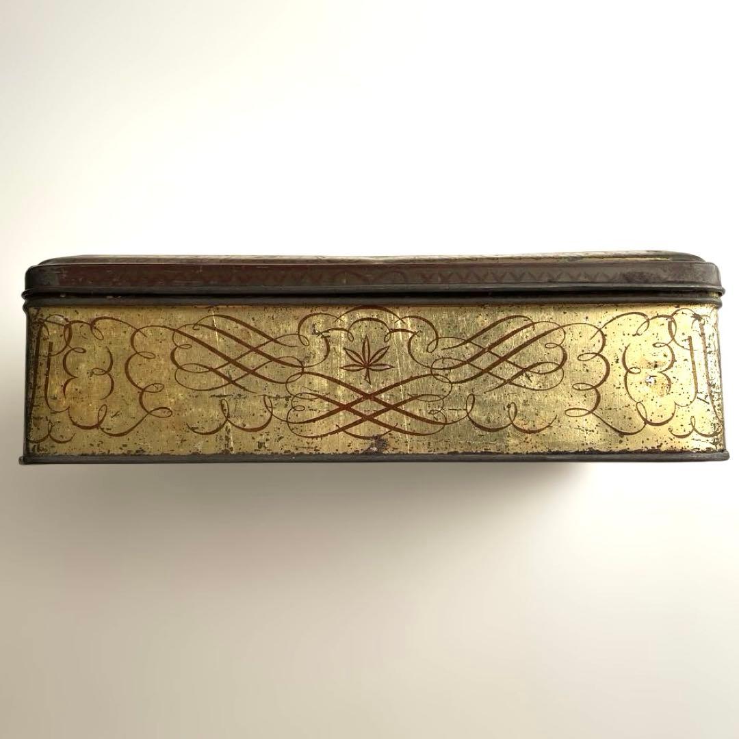 フランス　アンティーク　ビスケット缶　ブリキ缶　tin缶　ティン缶