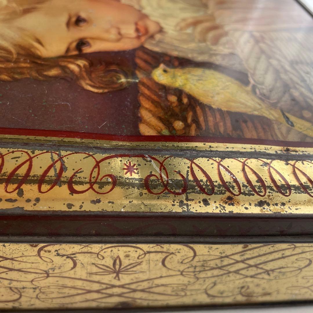 フランス　アンティーク　ビスケット缶　ブリキ缶　tin缶　ティン缶