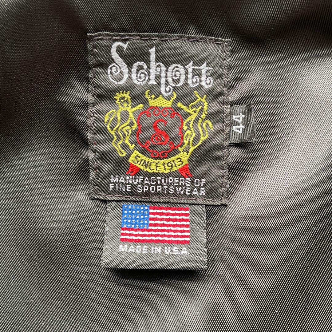 美品✨schott 103US レザージャケット　シングルライダース　44 黒