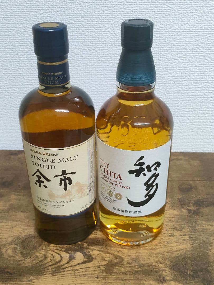 シングルモルトウイスキー　余市・サントリーウイスキー知多