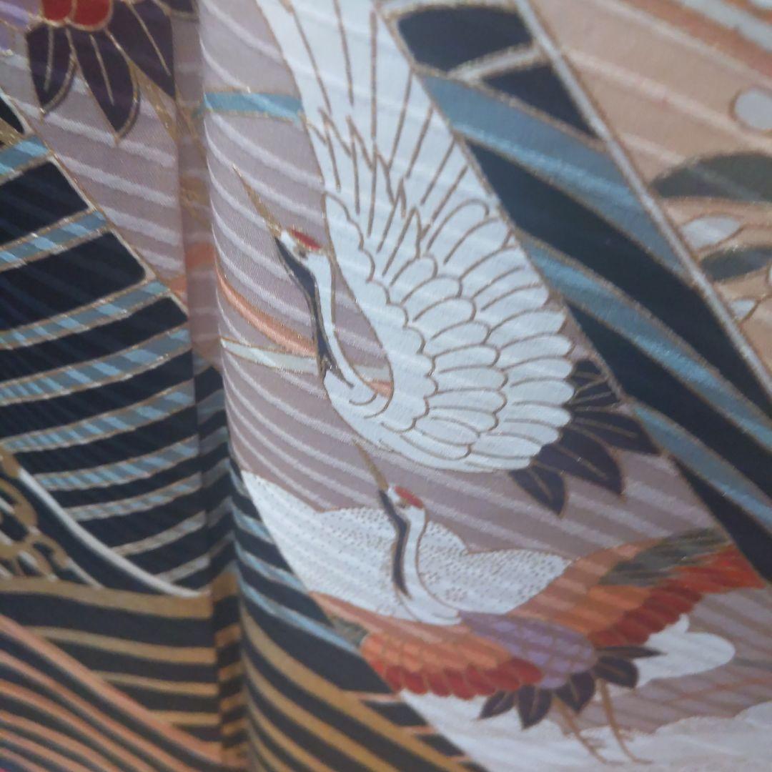 453【最終価格】古典柄　和モダン【正絹振袖7点フルセット】成人式卒業式謝恩会