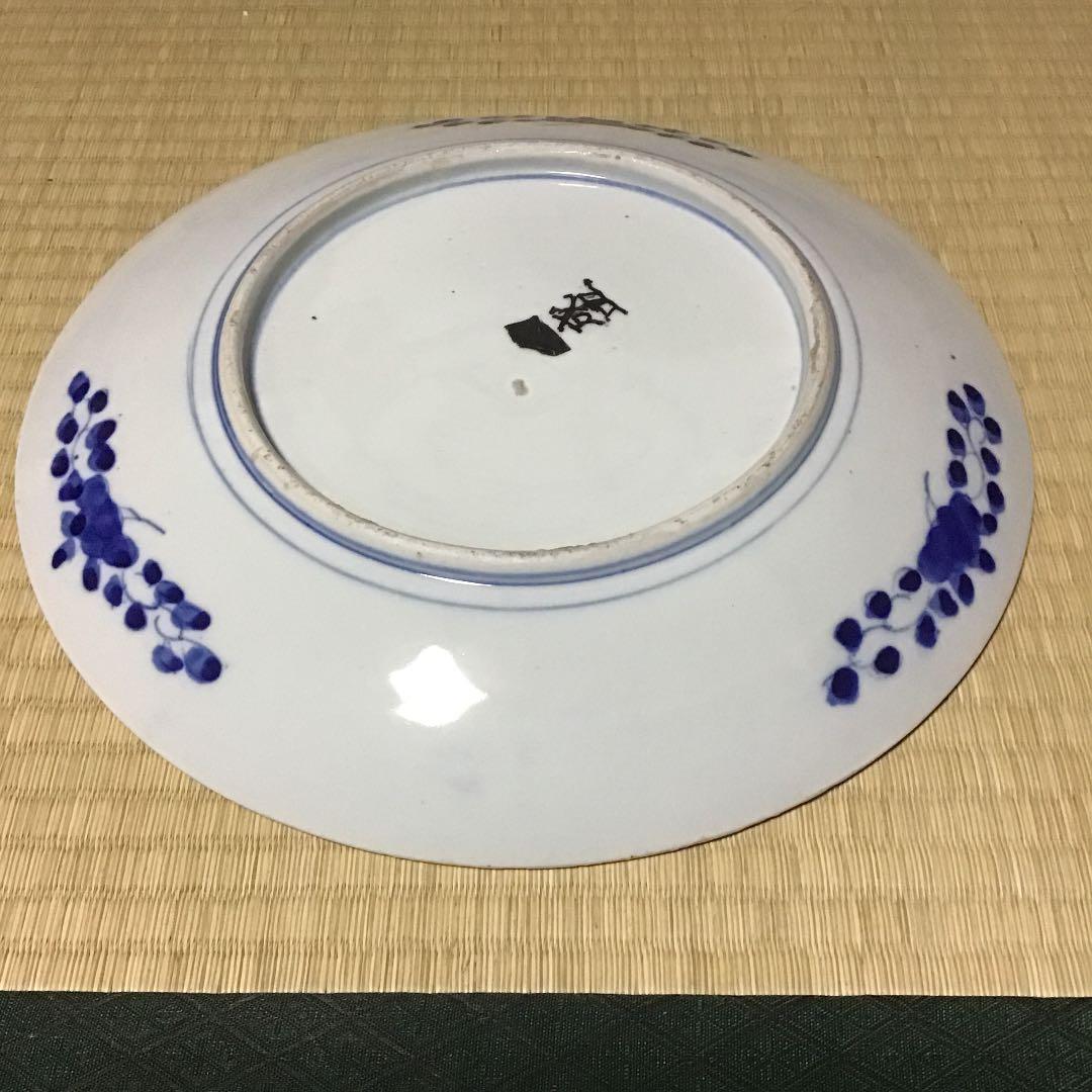 古伊万里染付扇面の図大皿