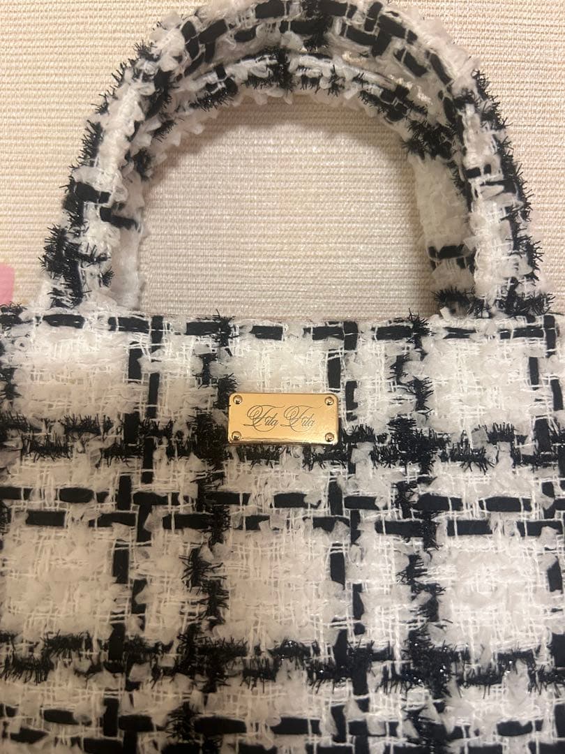 bonitafitafitaさまフリル付きツイードショルダーバッグ