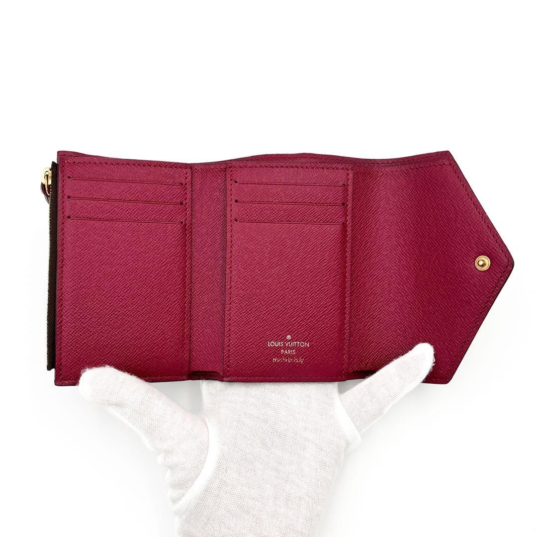 もーちゃん様　ルイヴィトン モノグラム ヴィクトリーヌ フューシャ 折り財布