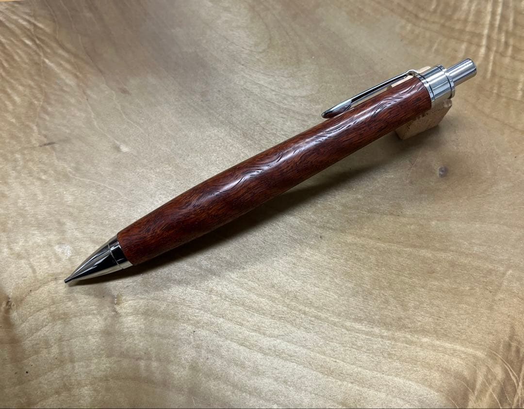 木軸ペン　花梨　虎杢