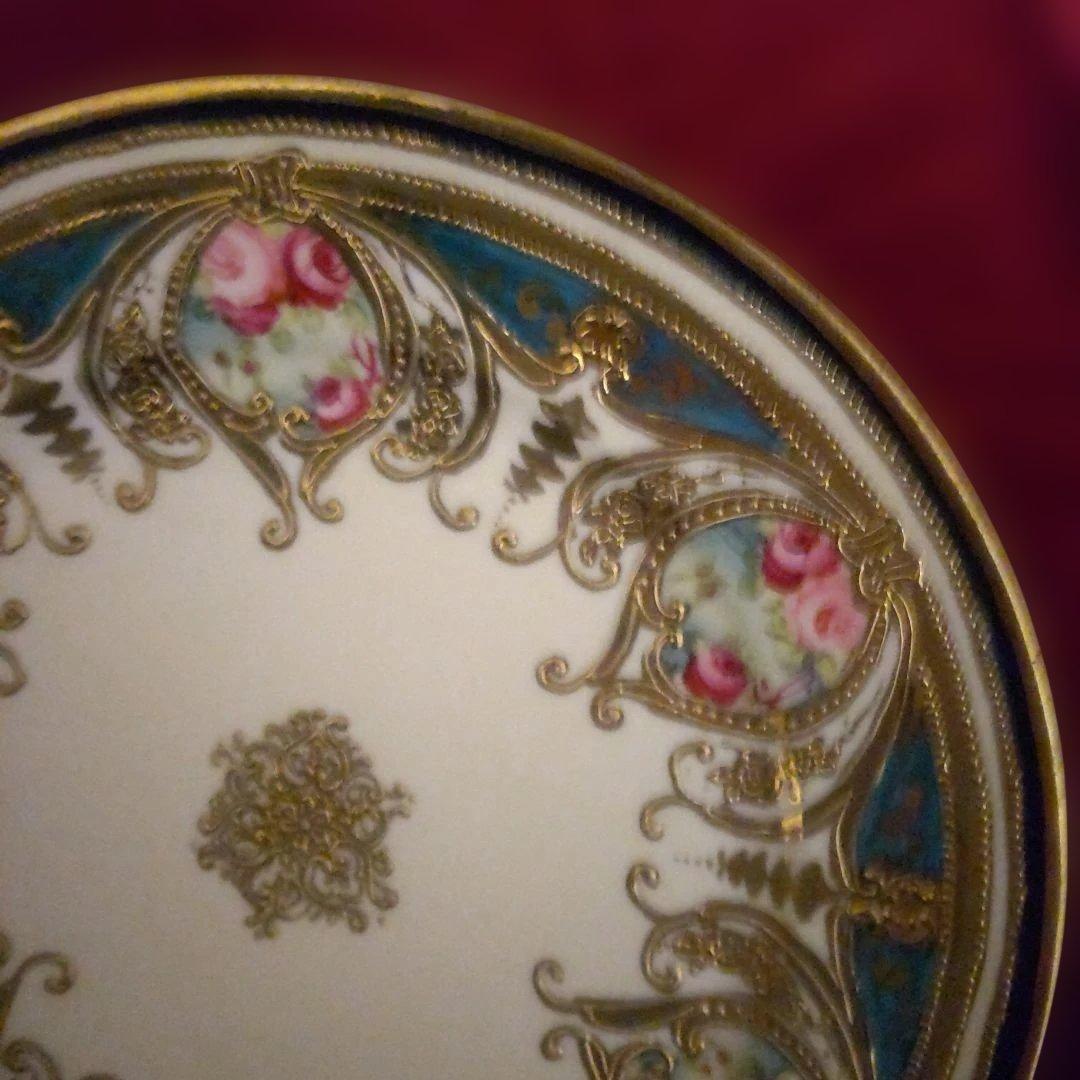 希少 アンティーク オールドノリタケ メイプルリーフ刻印 皿