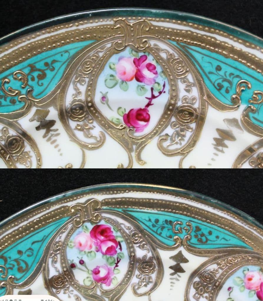 希少 アンティーク オールドノリタケ メイプルリーフ刻印 皿