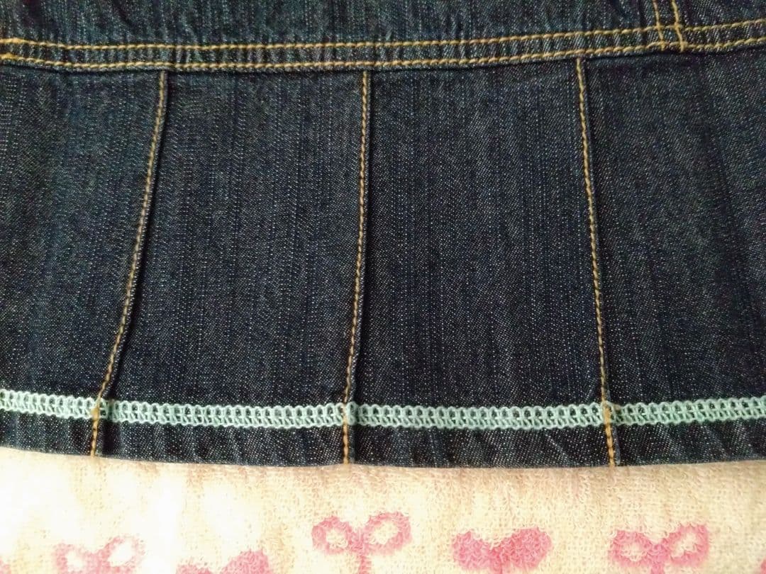 Mezzo Piano ベリエちゃんデニム刺繍スカート M150cm 未着用