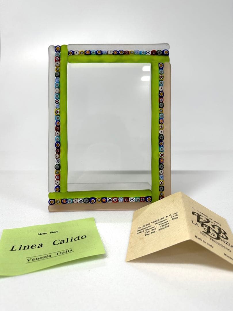 イタリア製　ベネチアガラス　フォトフレーム