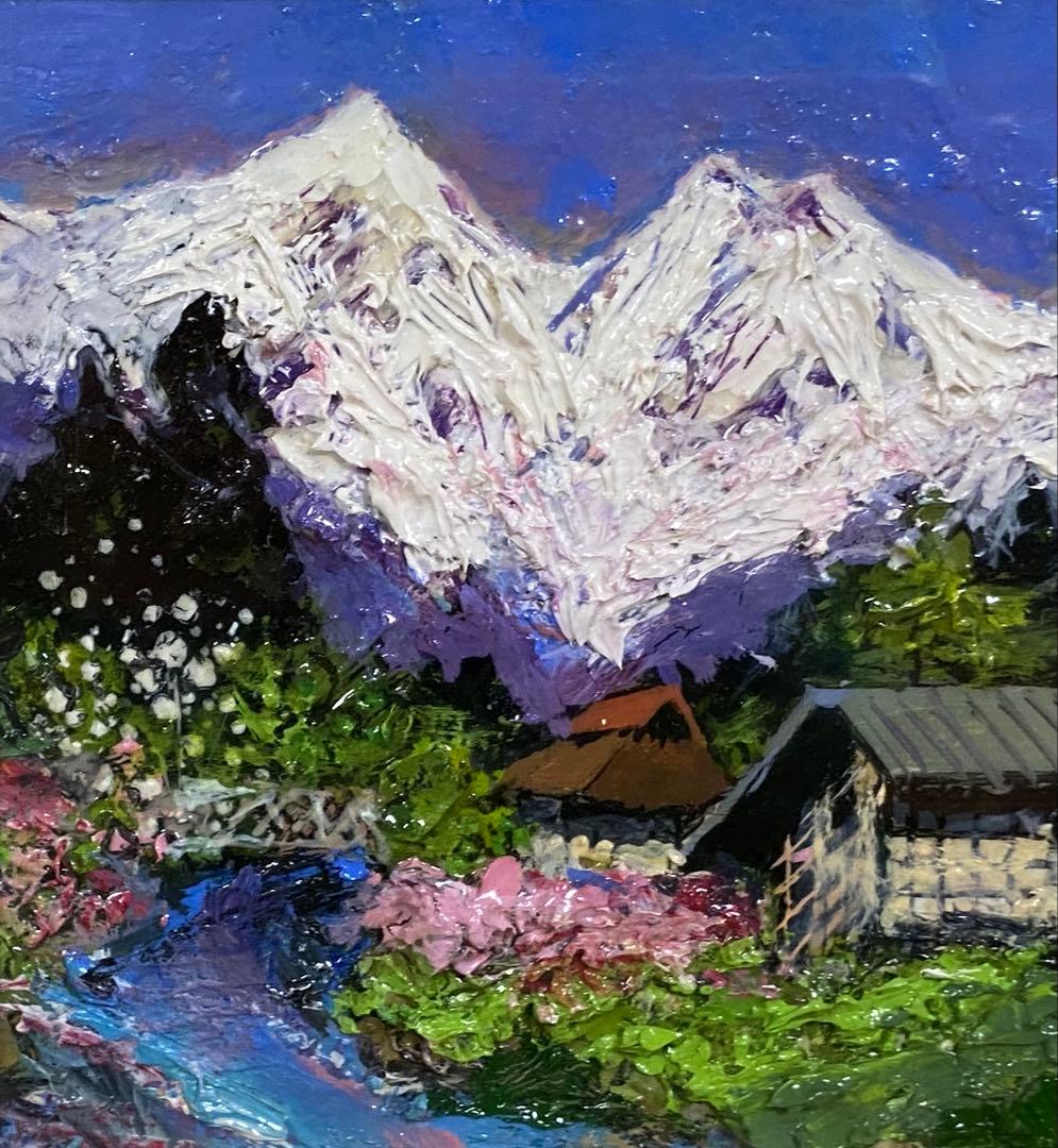 宮本信州画　直筆油絵　F0 送料込み