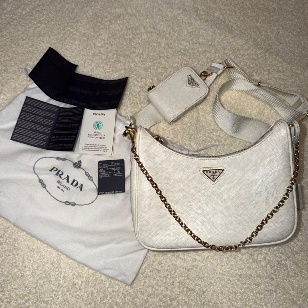 【星様】PRADA Re-Edition 2005 サフィアーノレザー バッグ