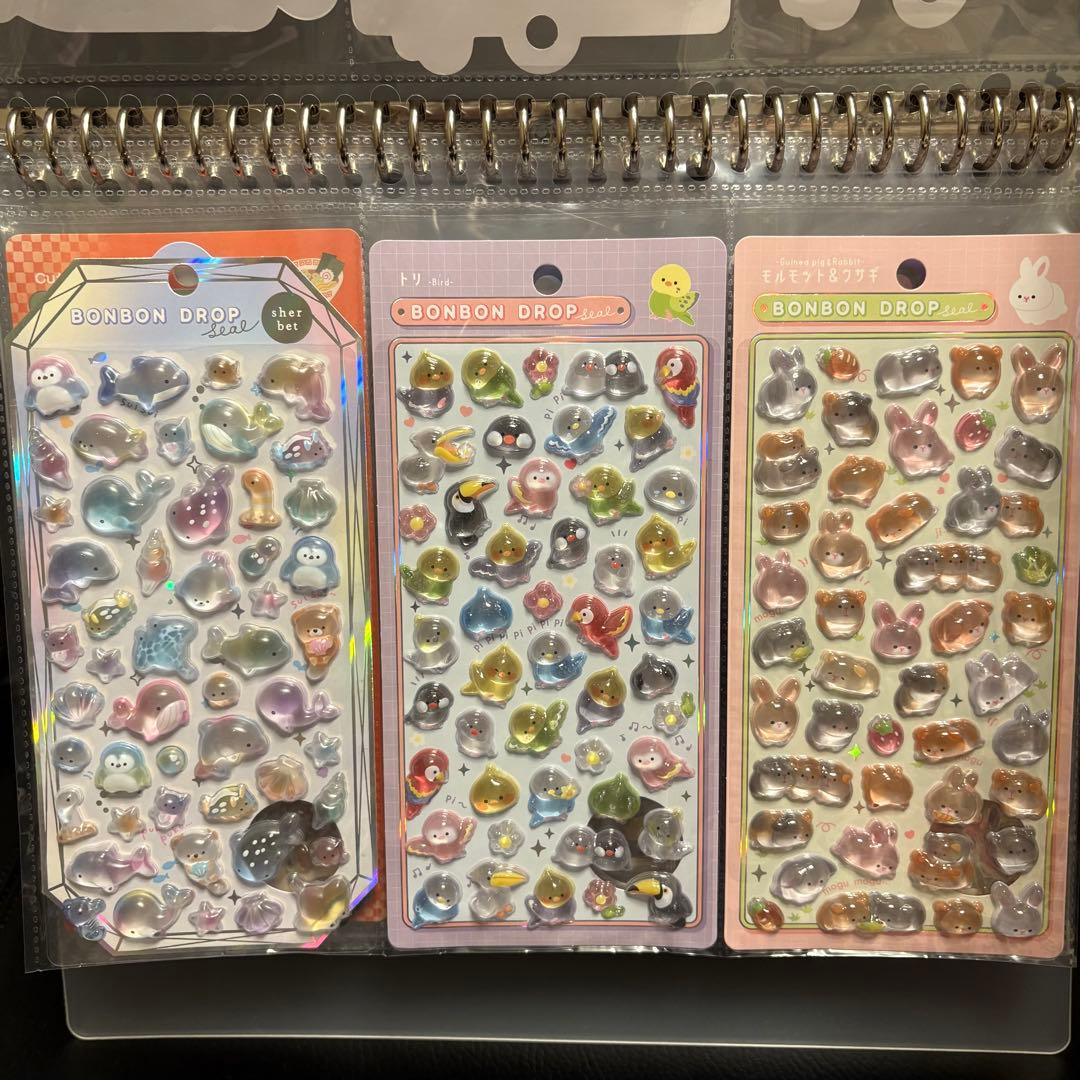 ボンボンドロップ コットンパフィ 18点+ファイルとセリアリフィル まとめ売り