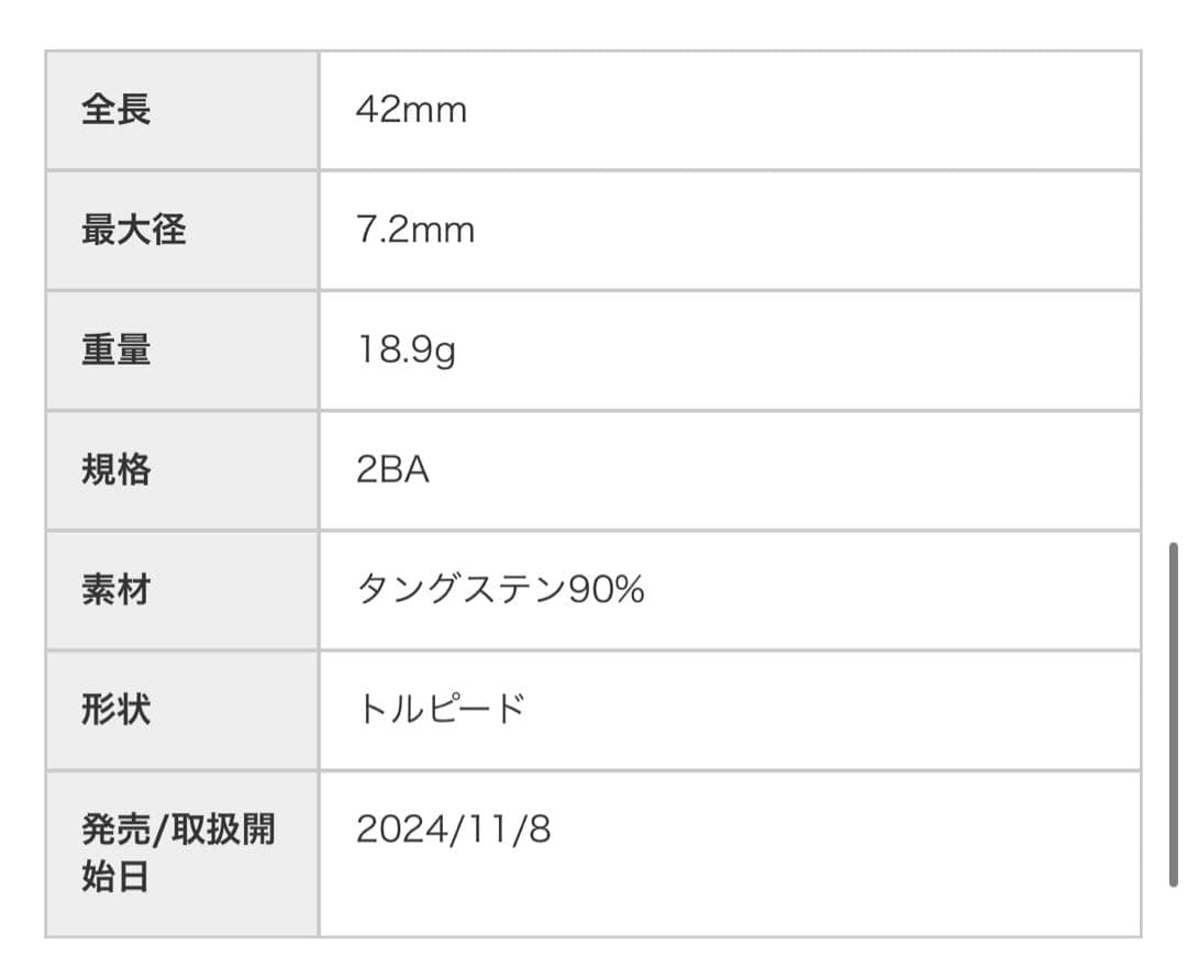 ディーエムシー バトラス セイバー 2BA DMC batras Sabre