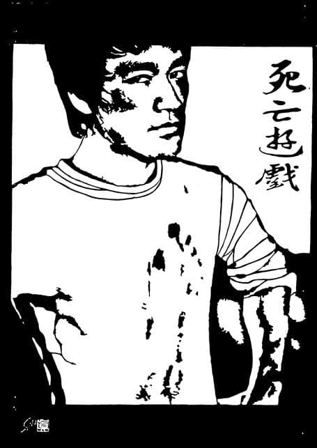 ブルース・リーの切り絵です！