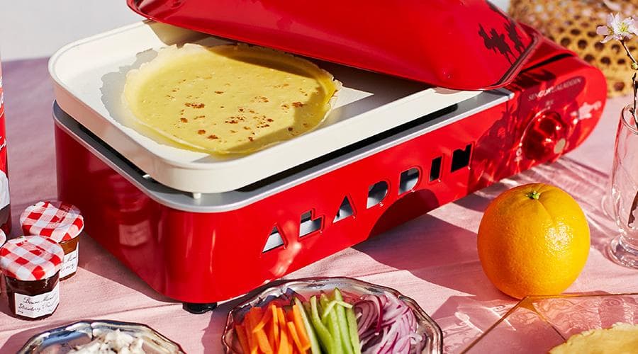 新品 アラジン SAG-RS21B ポータブル ガス ホットプレート 赤 ④