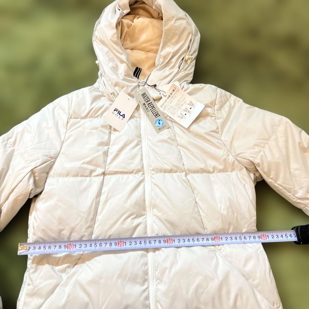 新品Ｌサイズ　フィラゴルフレディース撥水加工フード付き高級ダウンジャケット
