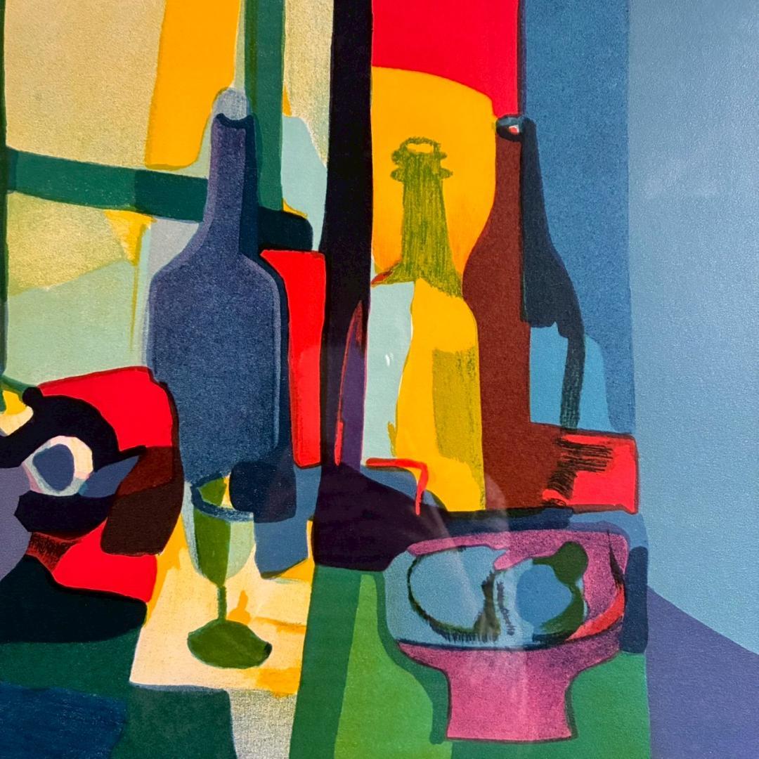 マルセル・ムーリー「静物」リトグラフ 直筆サイン入り 額縁入り フランスの画家