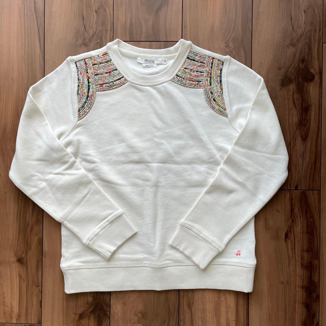 新品未使用　Bonpoint リバティホワイトスウェット 10y