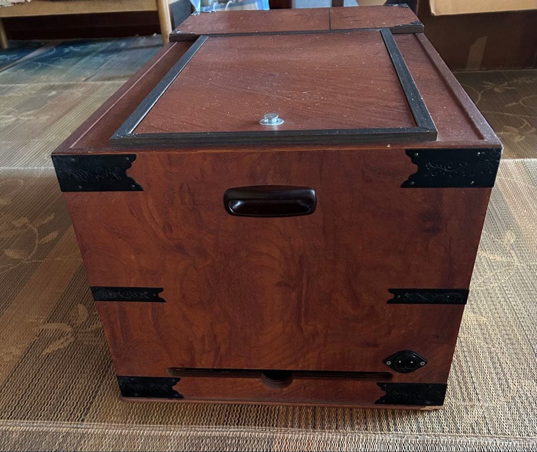 火鉢長火鉢/角火鉢/角型/囲炉裏/箱型火鉢/火桶/昭和レトロアンティーク　 木製