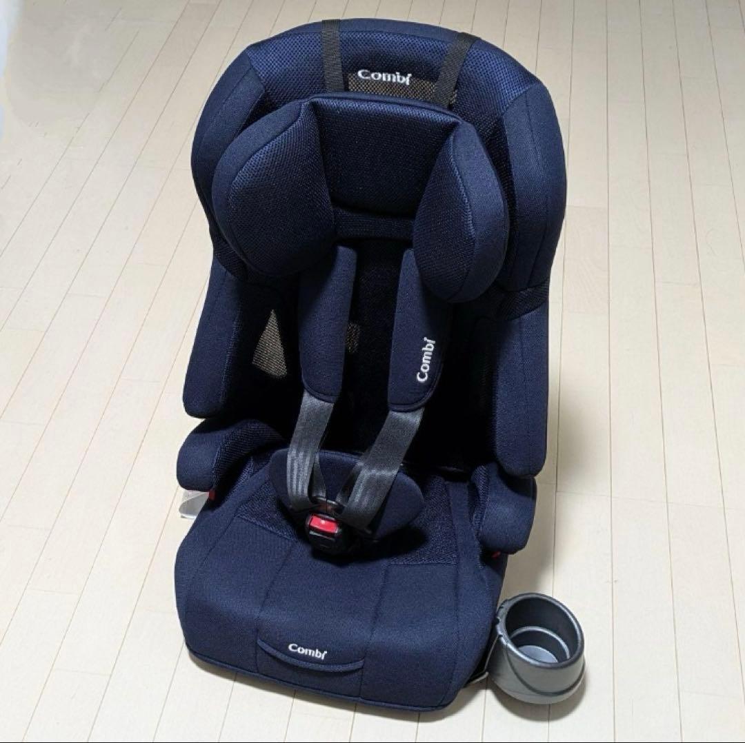 美品 コンビ ジョイトリップ エアスルー GH ネイビー ジュニアシート