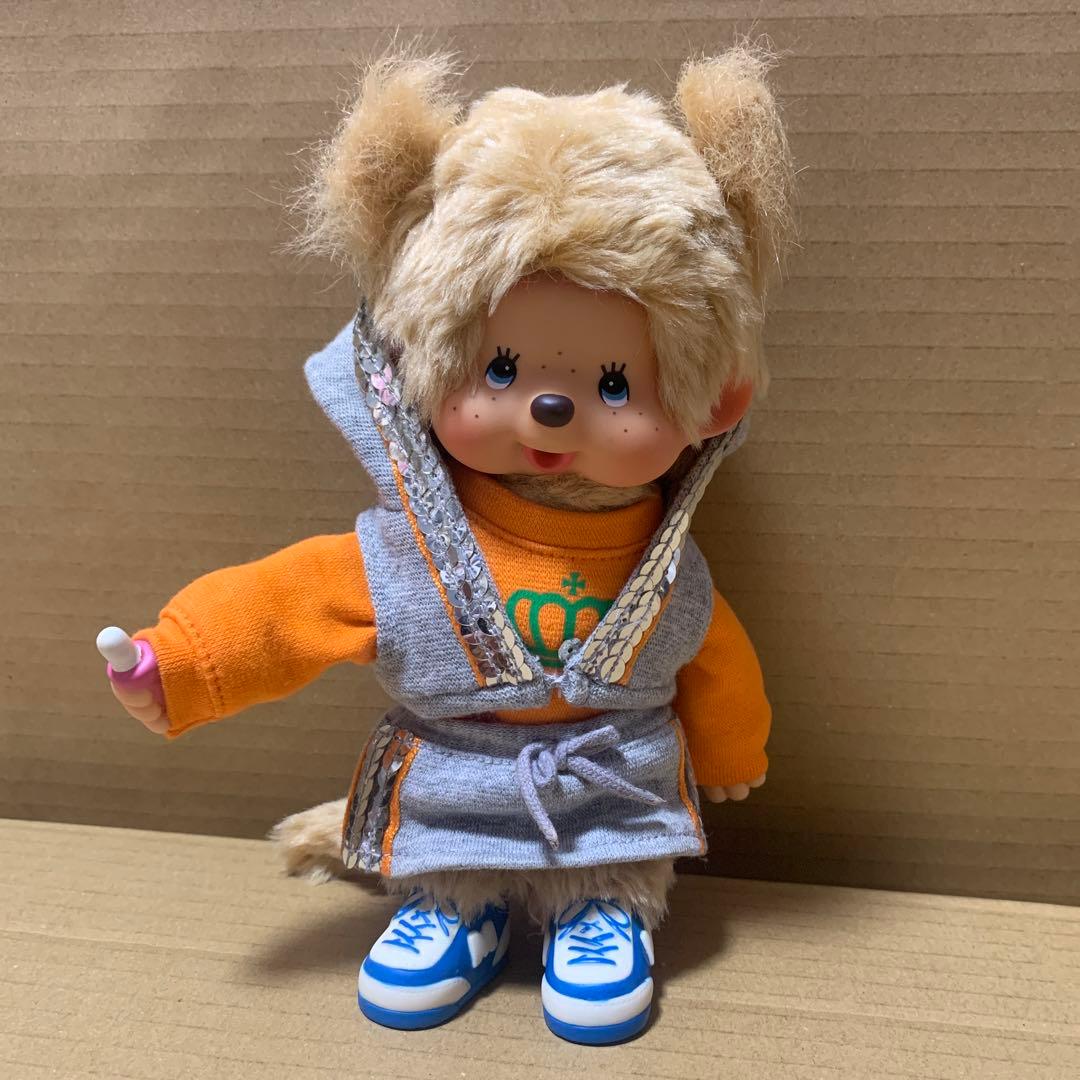 【希少】モンチッチ　女の子　ツインテール　ベージュ　ブルーアイ