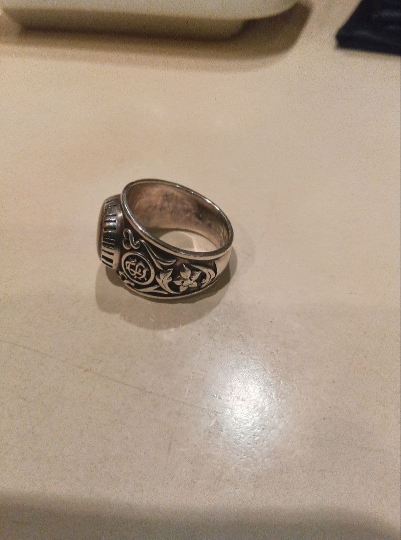 ポールスミス　カレッジリング　18号　指輪　シルバー 紋章　青　銀　金