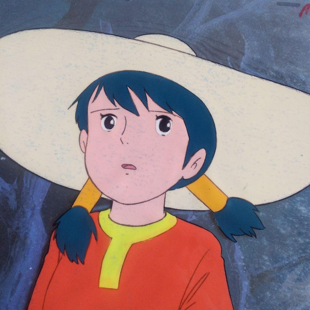 未来少年コナン ラナ セル画　同話背景付き　宮崎駿