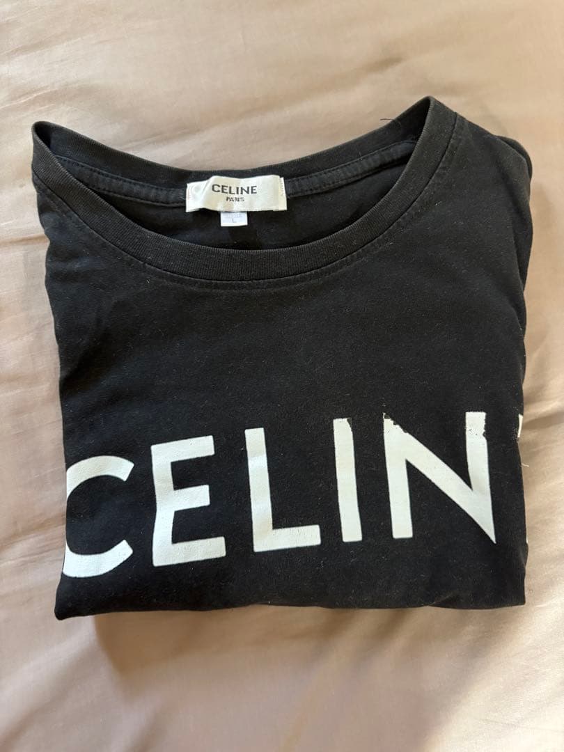CELINE ロゴ Tシャツ ブラック
