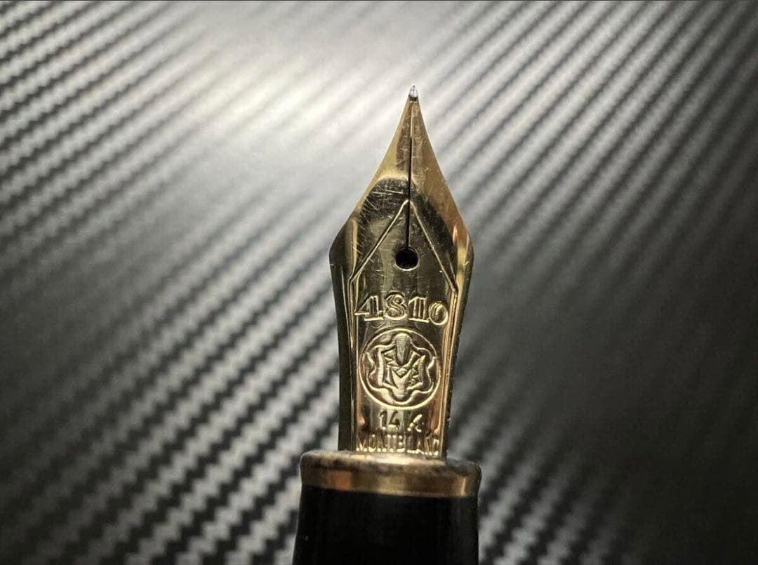 美品 モンブラン エボナイト芯 144 万年筆 EF ブラック 全金