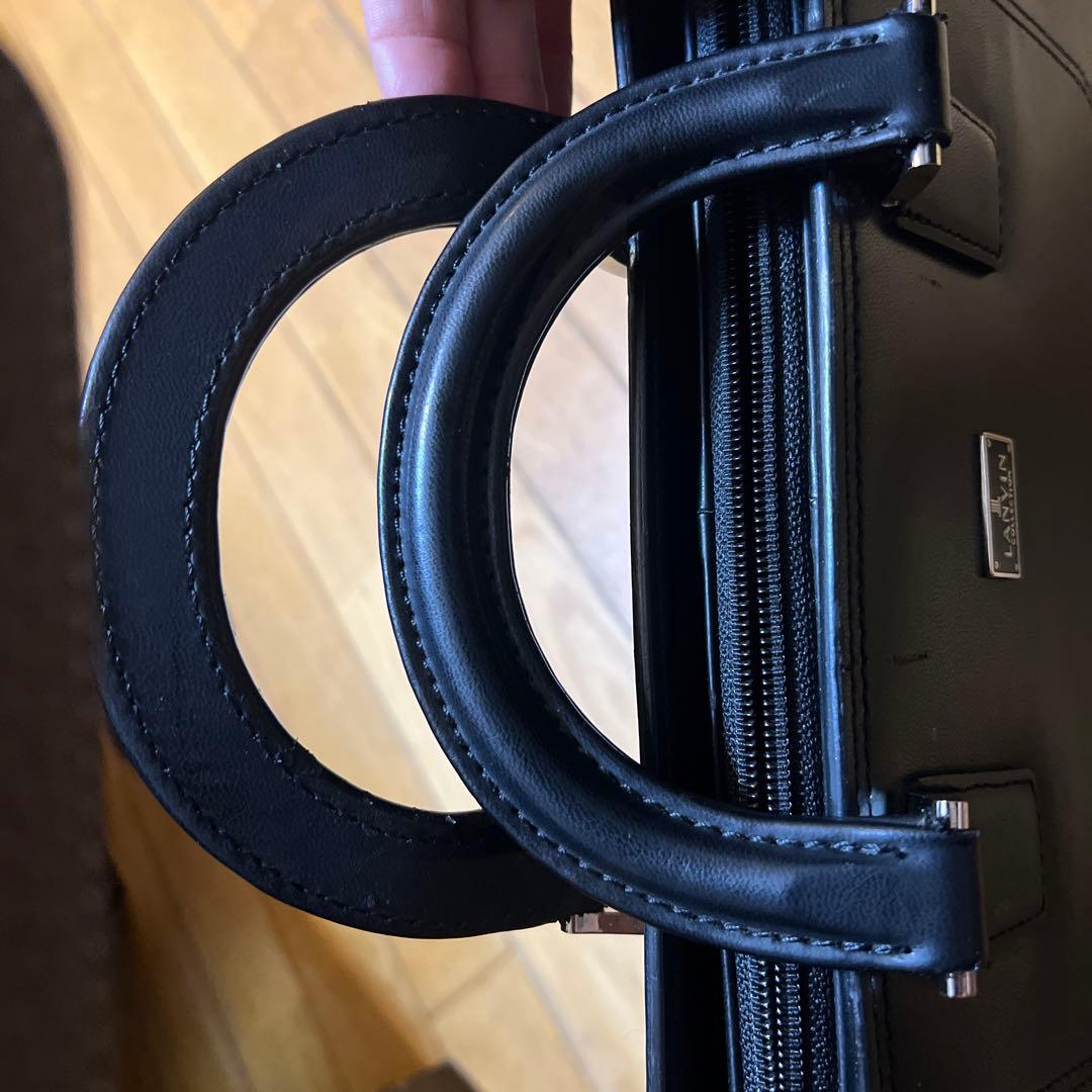 【美品】ランバン コレクション 本革 ビジネスバッグ 黒 メンズ ブリーフケース