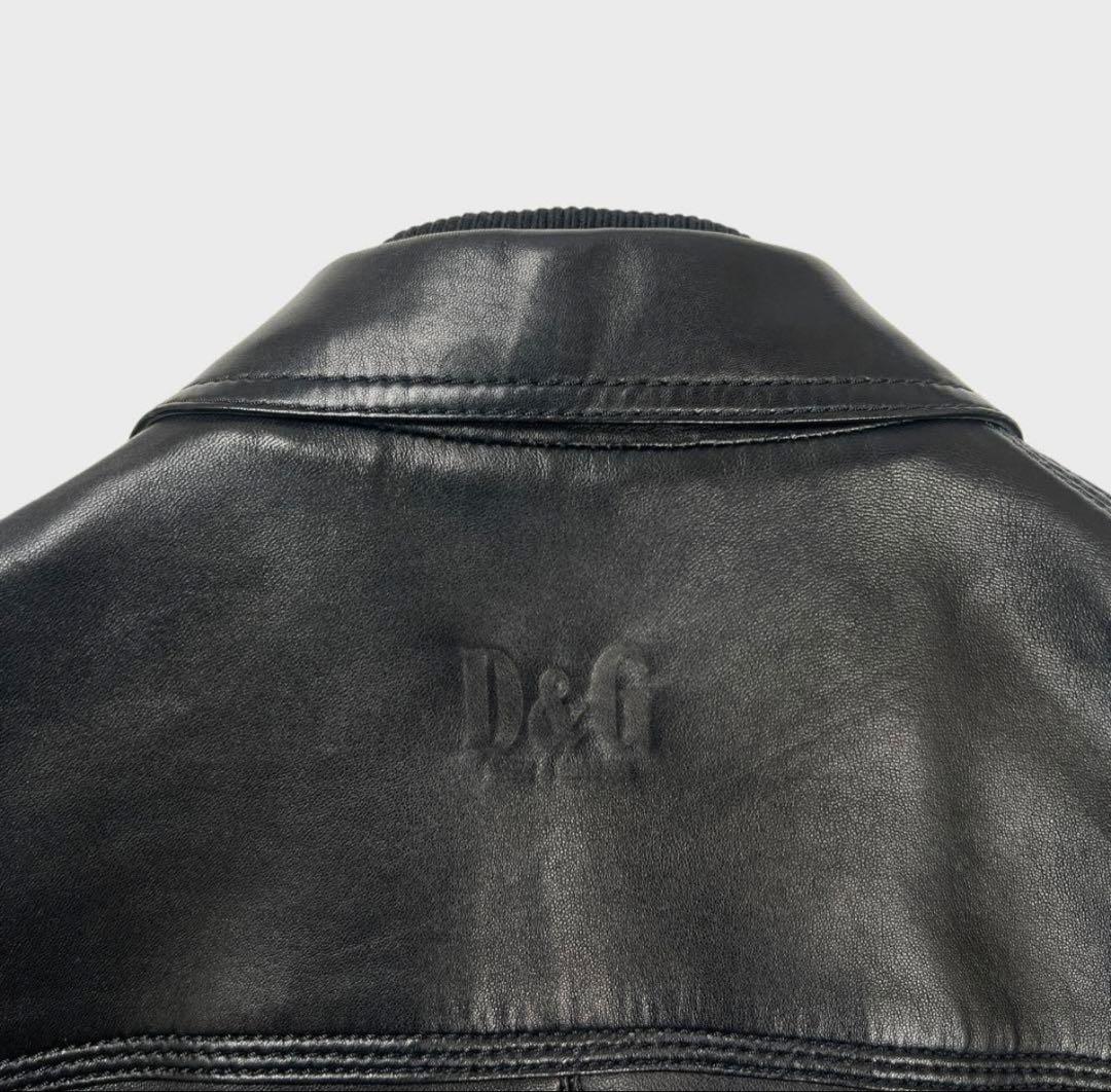 ジャケット・アウター DOLCE&GABBANA leather jacket black D&G