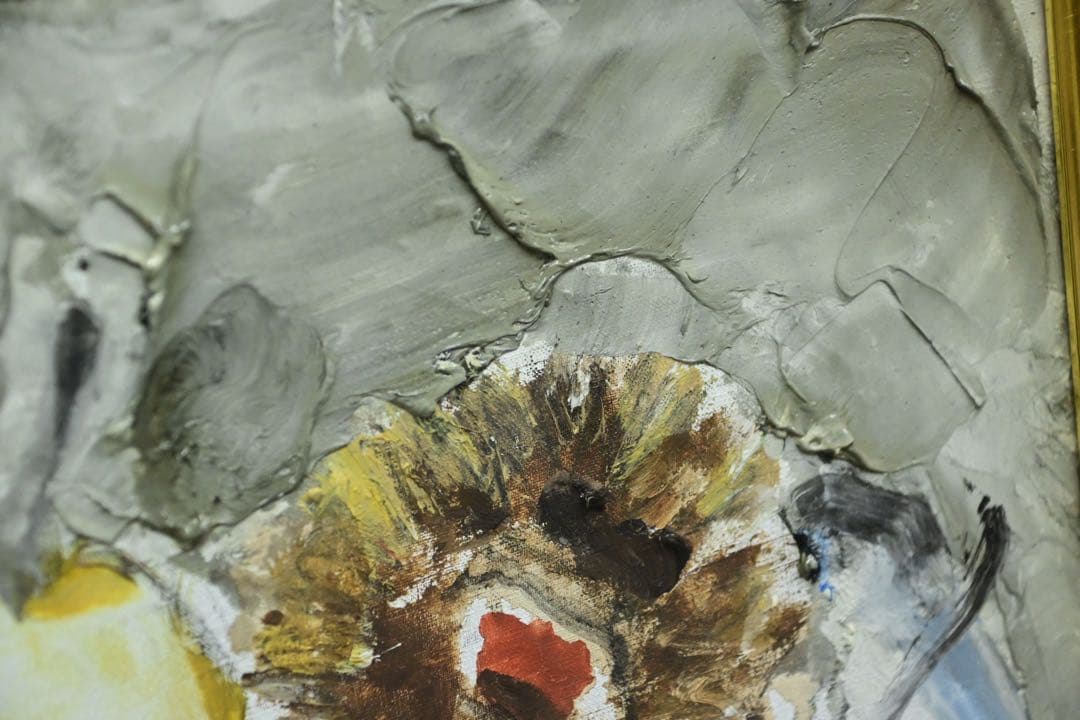 【真筆保証】鈴木千久馬 果物 静物画 P8 金彩 彫刻 無垢額 壁飾り