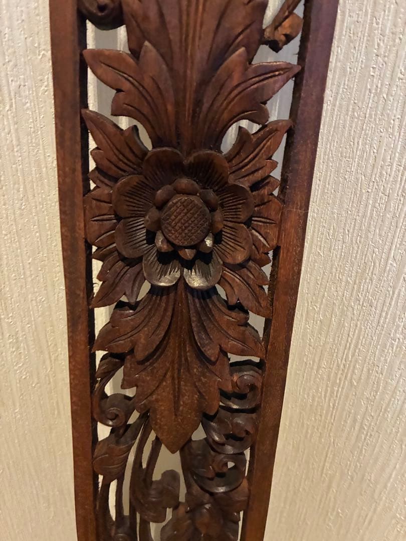 アジアンスタイル 木製彫刻パネル