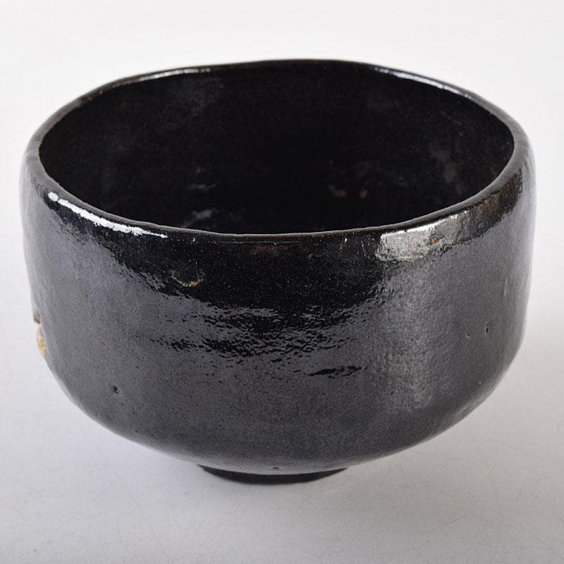 茶道具　若松文　黒楽茶碗　宗室　茶杓　三本　匙　一本　時代箱付　M　R8692B