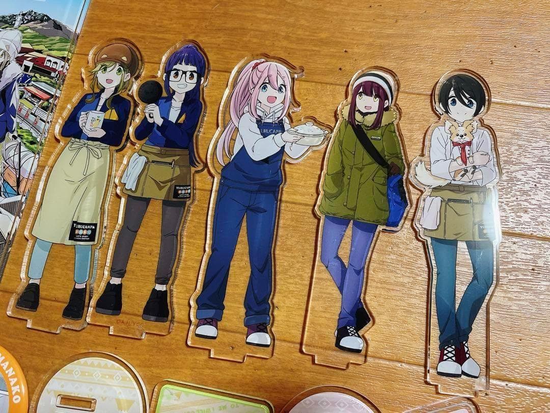 ゆるキャン アクリルスタンド 缶バッジ まとめ セット 浜名湖 限定 聖地巡礼