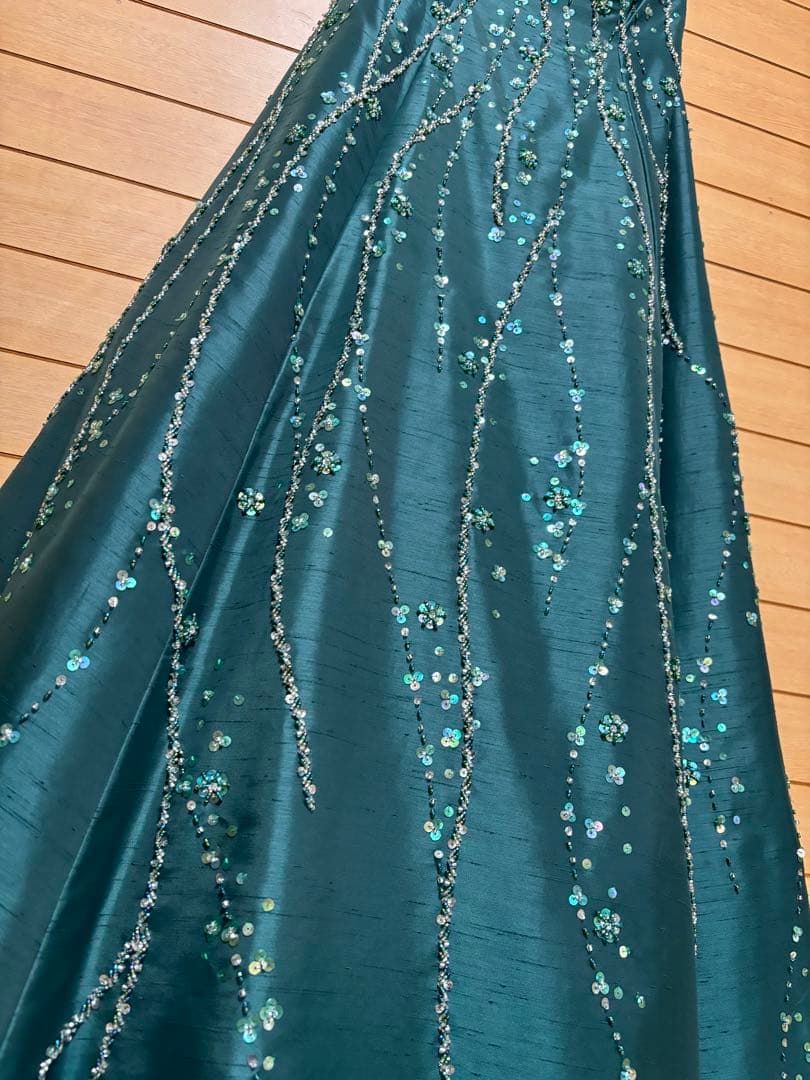 よ*し様 ウェディングドレス　カラードレス　演奏会　ナイトドレスAライングリーン