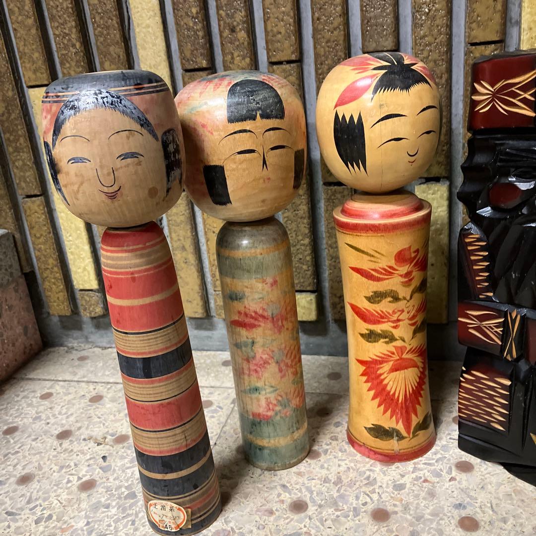 D-3伝統こけし 変わりこけし まとめ売り 17体セット 郷土玩具 ニポポ